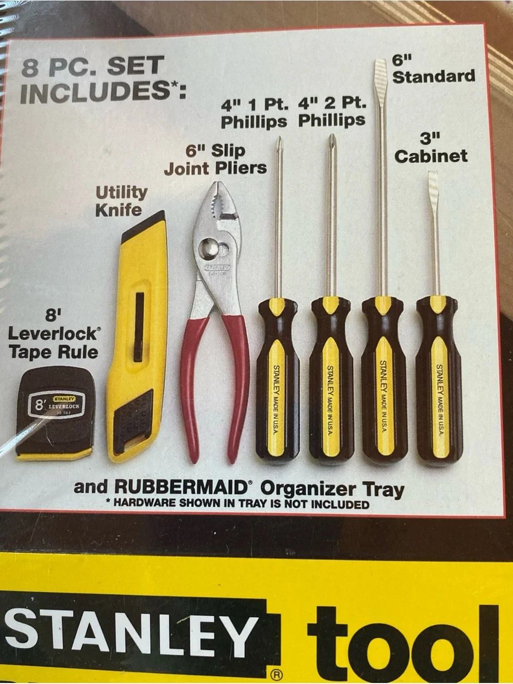 Stanley Tool Set 8 Piece Rubbermaid Organizer Vintage 90s Kitchen New